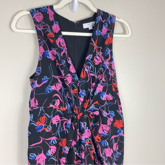 Thakoon Collective Womens 4 Dress Tulip Floral Gown Sleeveless V-Neck Pink Blue - Picture 7 of 12